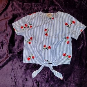 Floral Tie Up Blouse